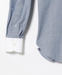 (ASK availability First) BEAMS GUY ROVER Chambray Cleric Round Collar Shirt New