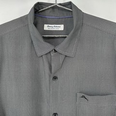 Tommy Bahama Men’s Gray Short Sleeve Button-up The Coconut Point Shirt Size XL T