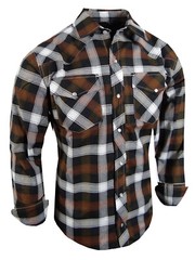 Plaid Shirt Mens Western Country Flap Pockets Triple Snap Cuffs TRUE FIT Casual