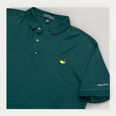 Masters Collection Men’s Golf Polo Hunter Green 100% Cotton Size L Embroidered