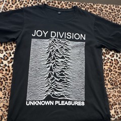 Joy Division Unknown Pleasures Graphic Black Crew Neck Short Sleeve T-Shirt L