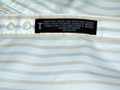 Robert Talbott White Striped Long Sleeve Button Front Shirt Mens Size 16/33