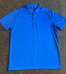 Nike Dri-FIT Polo Shirt Mens Large Royal Blue Short Sleeve Golf Performance Top