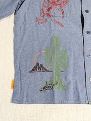 NWT Round Two Western Button Up Shirt Men’s Small Washed Blue Sean Wotherspoon