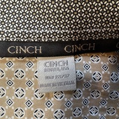 NEW Cinch Men’s Modern Fit Button-Down Western Shirt Tan/Black Size XXL w Tags