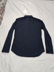 Theory Sylvain ND Eclipse Structure Knit Shirt Mens Medium Long Sleeve Button Up