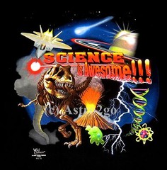 SCIENCE IS AWESOME!!!-Physics Chemistry Biology Astronomy Dinosaur T shirt S-3XL