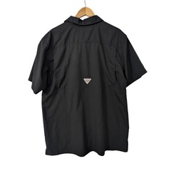 Columbia PFG Slack Tide Camp Shirt Mens XL Black Short Sleeve Performance Vented