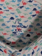 Rhoback Polo Shirt Men’s 2XL Dinosaurs AOP Golf Performance Stretch EUC