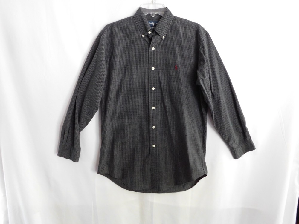 Ralph Lauren Button Down Shirt Men’s Plaid Dress or Casual Shirt Size 15