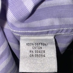 Bugatchi Uomo Classic Fit Collar Button Down Dress Shirt 100% Cotton Blue Stripe