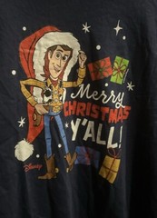Toy Story Woody Christmas Shirt, Disney NWOT XL Navy Blue Long Sleeve