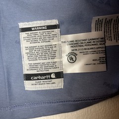 Carhartt Men’s FLAME Resistant Force Cotton Long Sleeve T-Shirt XL, NEW Blue