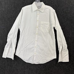 Charles Tyrwhitt Shirt Men’s 15.5 32/33 White Herringbone Extra Slim Fit Cotton
