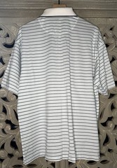 PING Collection Performance Dynamics Golf Polo Shirt Large White Striped Logo