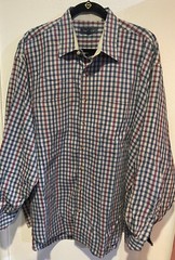 Van Heusen Men’s Long Sleeve Button Up Shirt Blue Red Green Gray Checks XXLT