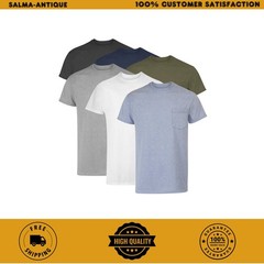 Hanes Men’s 6-Pack Assorted Pocket T-Shirt Undershirts Value Pack Cotton