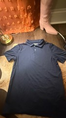Chubbies Shirt Youth XL Navy Blue Short Sleeve NWOT Performance Polo