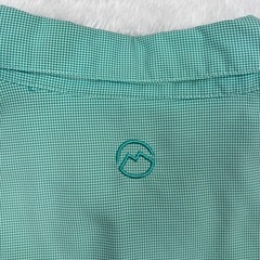 Magellan Fishing Shirt Mens 3XL Teal Houndstooth Aransas Pass Vented Wicking