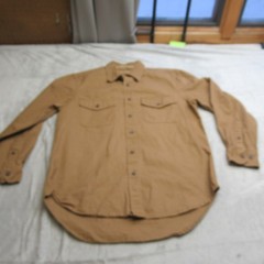Outdoor Life Shirt Mens Medium Brown Pockets Long Sleeve Heavyweight Rugged Work
