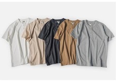 Bronson Men Worker’s T-Shirt Basic Short Sleeve Henley Shirts Cotton Casual Tops