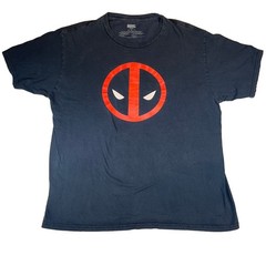 Marvel Universe X-Men Comics Deadpool Logo T-Shirt Men’s XL Black