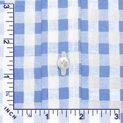 High Collar Open Cutaway Buttonless Collar Blue Gingham Checks Mens Party Outfit