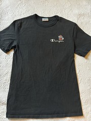 CHAMPION X SUPER MARIO BROS MARIO & KANJI TEE SHIRT BLACK MENS SIZE SMALL