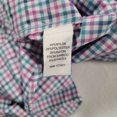 Johnnie-O Stan Prep-Formance Button Down Shirt Large Strawberry Plaid Stretch