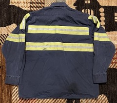 🟩🟩🟩 BLACKHAWK MINING COAL COMPANY ISSUED REFLECTIVE STRIPES MINER SHIRT XL
