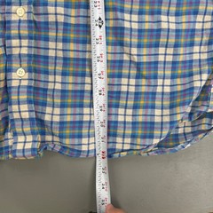 Vintage Gitman Bros Button Down Shirt Blue Plaid Long Sleeve XL