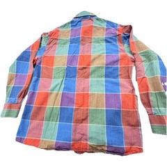 Bit & Bridle Patch Work Multi Color Plaid Button Up Shirt Men’s Large Pearl Snap