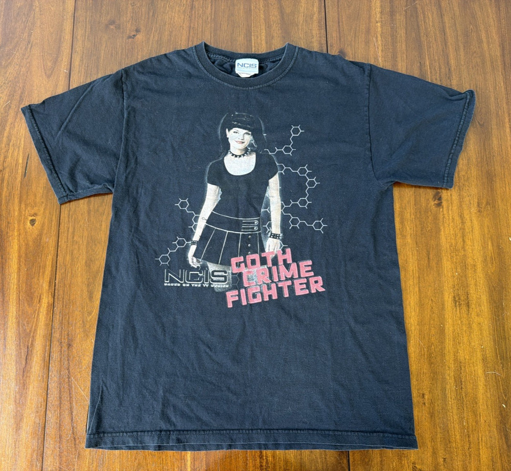 Abby Sciuto NCIS Jerzees Goth Crime Promo Black Shirt Size Medium Vintage