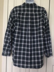 DANIEL CREMIEUX EUC Button-Down Blue Green White Gold Plaid Cotton XL