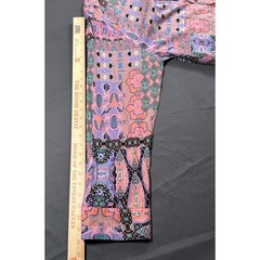 Raga Man Patchwork Print Viscose Button Down Shirt Mens 2X Pink Purple MRW145