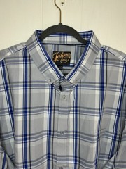 Johnny Bigg Button-Down Collar Long Sleeves Albert Check Shirt~4XL~NWT Cobalt Bl