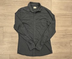Faherty Sunwashed Knit Button-Up Organic Cotton Washed Blue Shirt Men’s Medium
