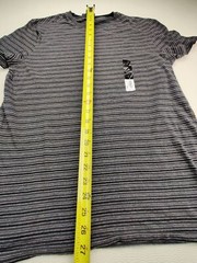 Marc Anthony Men’s Medium Grey/Black Striped Short Sleeves Crew Neck T-shirt New