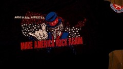 Rock-n-Roll GangStar Uncle Sam Make America Rock Again Mens L Tee Biker Metal
