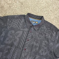 Quiksilver Waterman Collection Button Down Shirt Mens XXL Gray Surf Outdoor