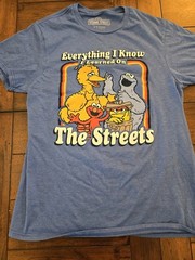 Sesame Street Everything I Know I Learned From The Streets T-Shirt Men’s Medium