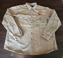 Polo Ralph Lauren Pheasant Patch Graphic Print Khaki Shirt Men’s Size XXL RARE