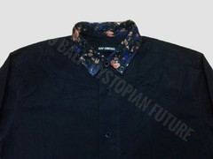 Raf Simons Floral Collar Black Button Down Shirt Luxury Casual Designer Brand