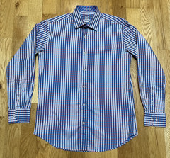 BUGATCHI Uomo Men’s Shaped Fit Button Down Long Sleeve Shirt Size LG