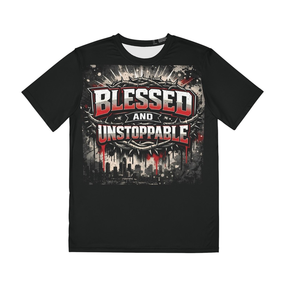 Blessed and Unstoppable Tee | Urban Skyline, Crowned Text