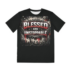 Blessed and Unstoppable Tee | Urban Skyline, Crowned Text