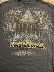Vintage Tapout Las Vegas T Shirt Mens Adult L Black Aces High Y2K MMA Casino