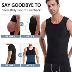 Men Compression Shirts Abdomen Gynecomastia Slimming Body Shaper Vest Tank Tops