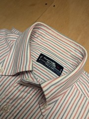 Kamakura Red and Blue Striped Oxford Shirt 15 33.5 / 38 85 Cotton Long Sleeved