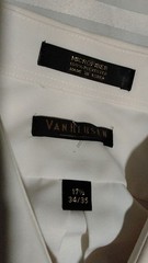 Van Heusen White 100% Polyester Microfiber Dress Shirt 17.5 34/35 Regular